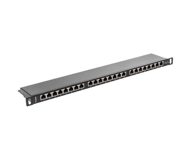 LANBERG 19 Patchpanel 0.5U 24-Port CAT.5E FTP geschirmt sw