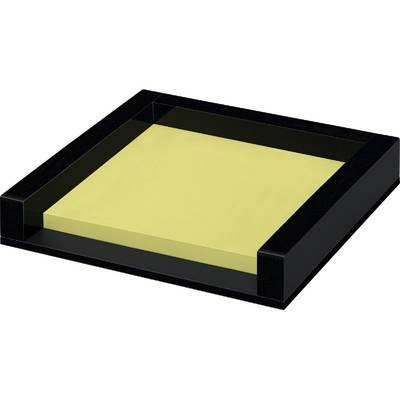 WEDO Acryl Zettelbox Black Office mit Haftnotizblock