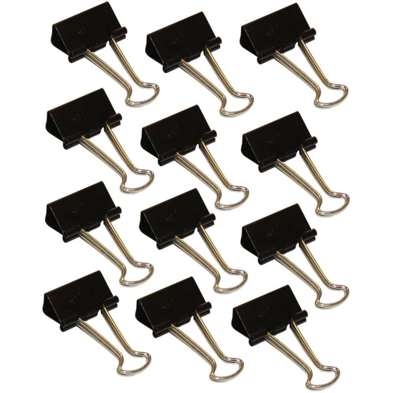 WEDO Klemmer Foldback 25 mm im 12er Karton schwarz/silb - 6421425
