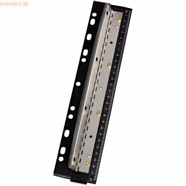 WEDO Taschenlocher Business 4fach Metall mit Lineal 28 cm Sk - 679401