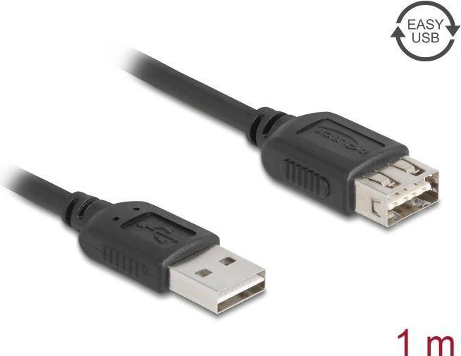DELOCK USB 2.0 Verlängerungskabel EASY USB Typ-A St 1 m - 81512