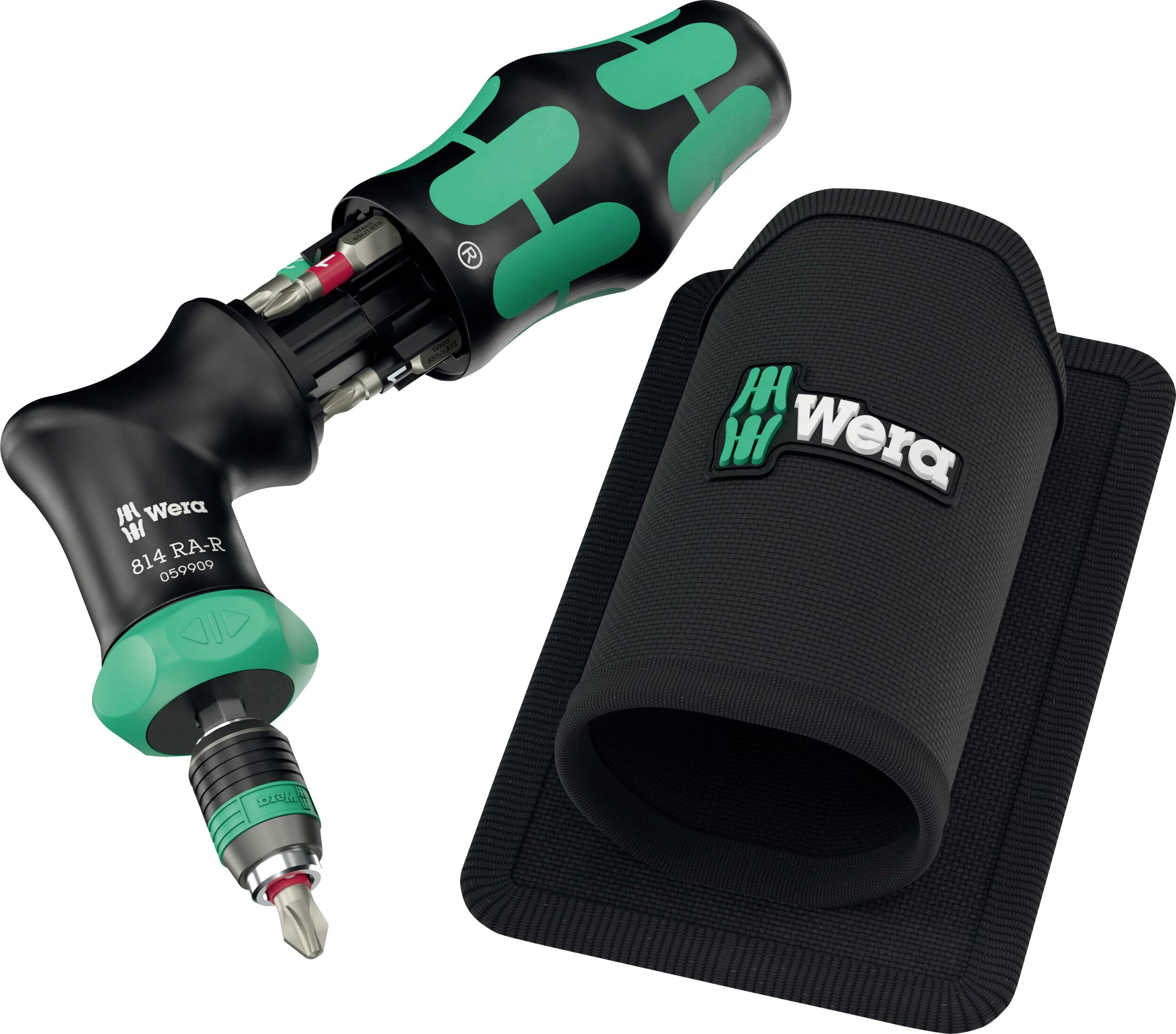 Wera Kraftform Kompakt Pistol RA-R 1, Ratsche m Bits 7teili - 05051535001