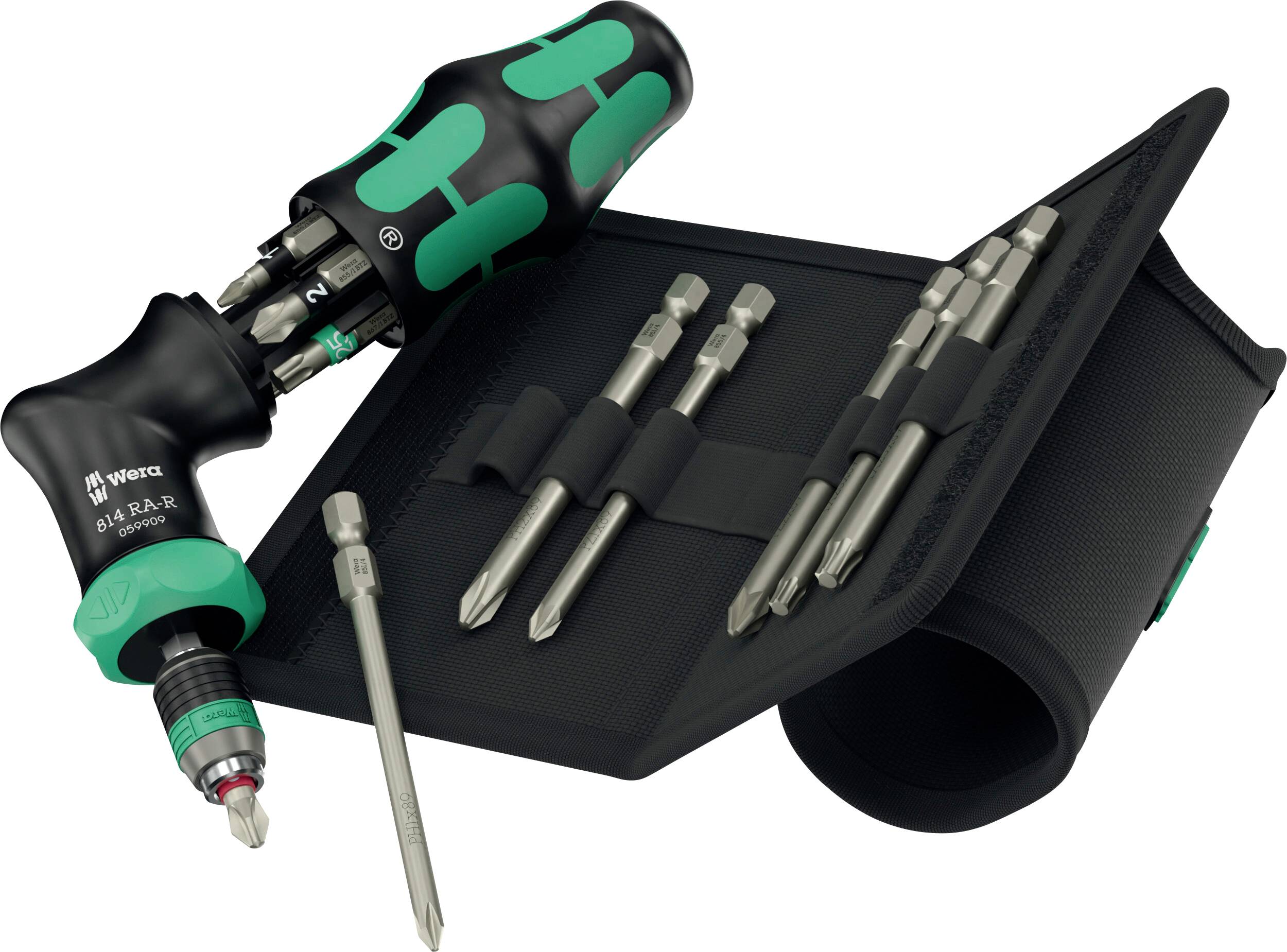 Wera Kraftform Kompakt Pistol RA-R 2, Ratsche m Bits,13teit - 05051536001
