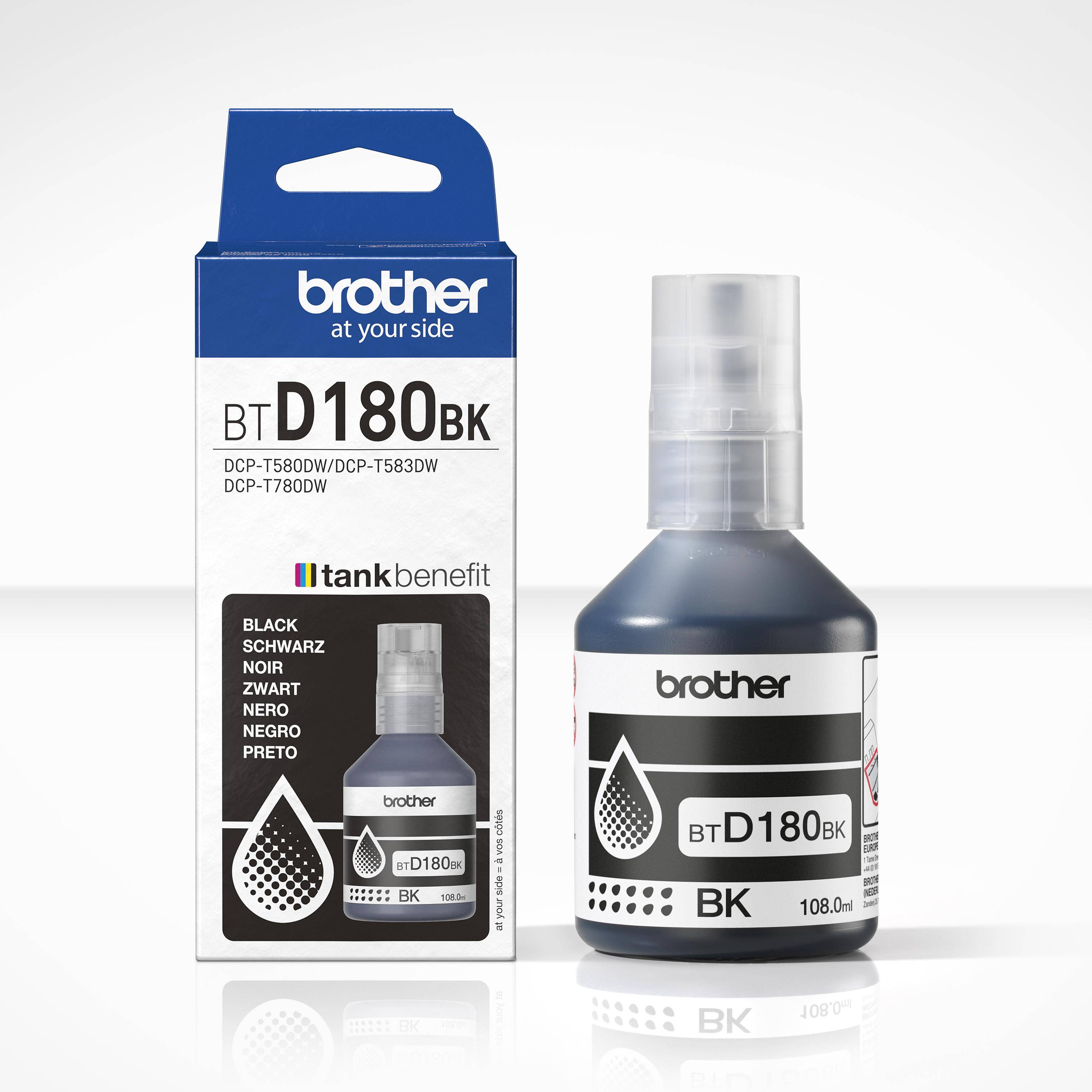 Patrone Brother BTD180BK Tintenflasche Schwarz ca.7500S - BTD180BK