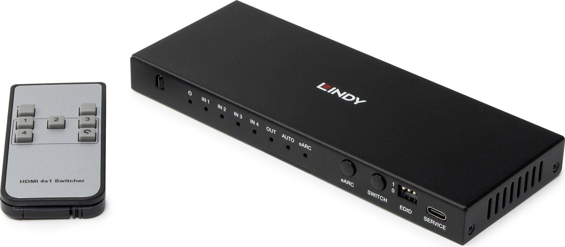 LINDY 4 Port HDMI 8K60 Switch mit eARC, Lindy 38386 38386 (BILD1)