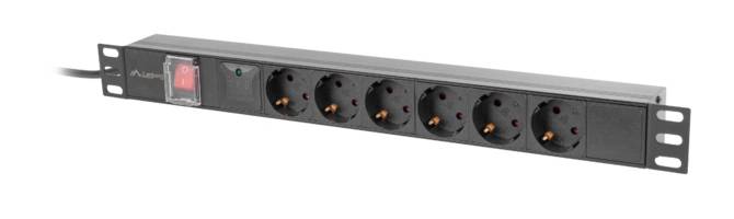5901969441772 - PDU 19 LANBERG 1U 16A 2M 6X SCHUKO OUTLETS BLACK 5901969441772 - PDU 19 LANBERG 1U 16A 2M 6X SCHUKO OUTLETS BLACK