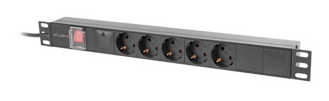5901969441758 - PDU 19 LANBERG 1U 16A 2M 5X SCHUKO OUTLETS BLACK 5901969441758 - PDU 19 LANBERG 1U 16A 2M 5X SCHUKO OUTLETS BLACK