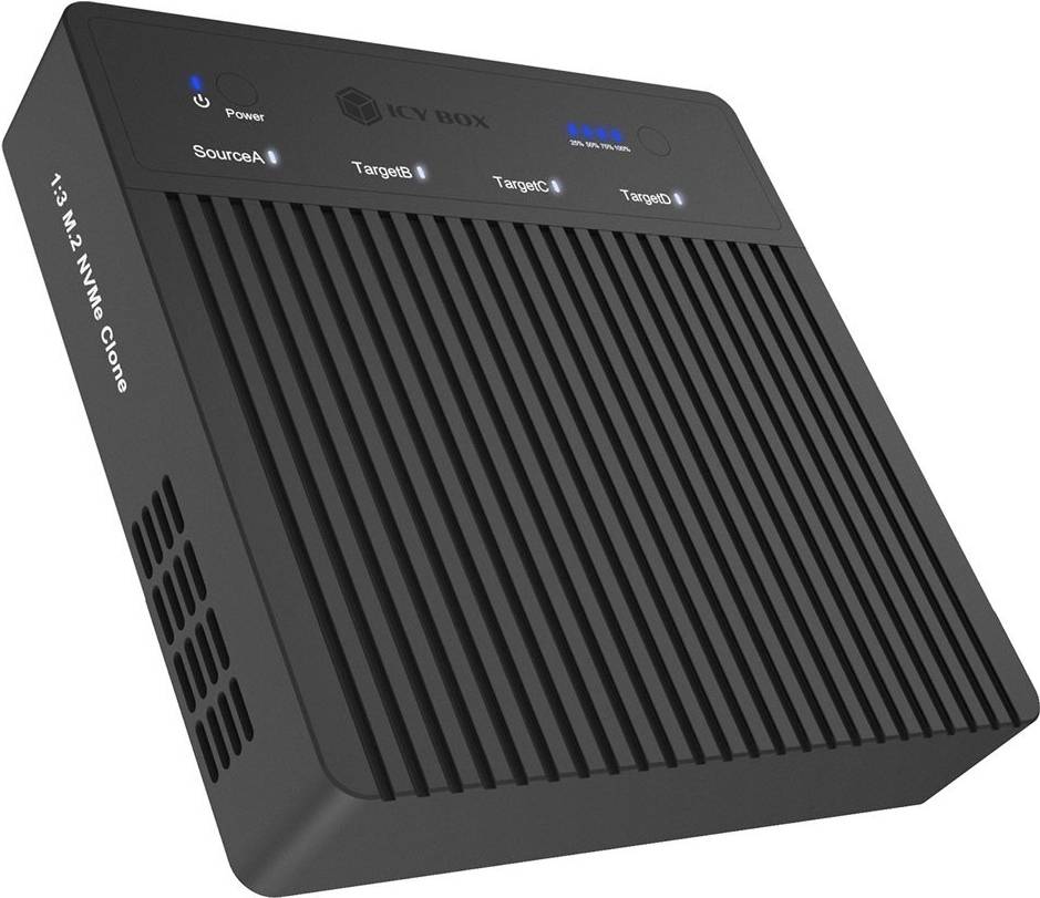 4 fach Clone und DockingStation IcyBox für M.2 NVME SSDs
