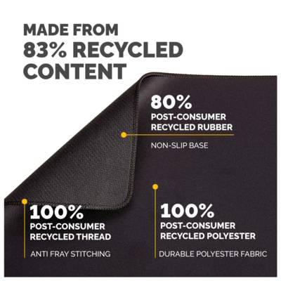 Fellowes Mauspad Breyta XL 28,00x21,00cm Microban    schwarz