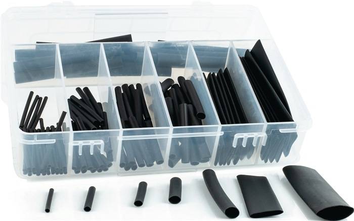 WKK Schrumpfschlauch Sortiment (schwarz, 127-tlg.) H-2(Z)