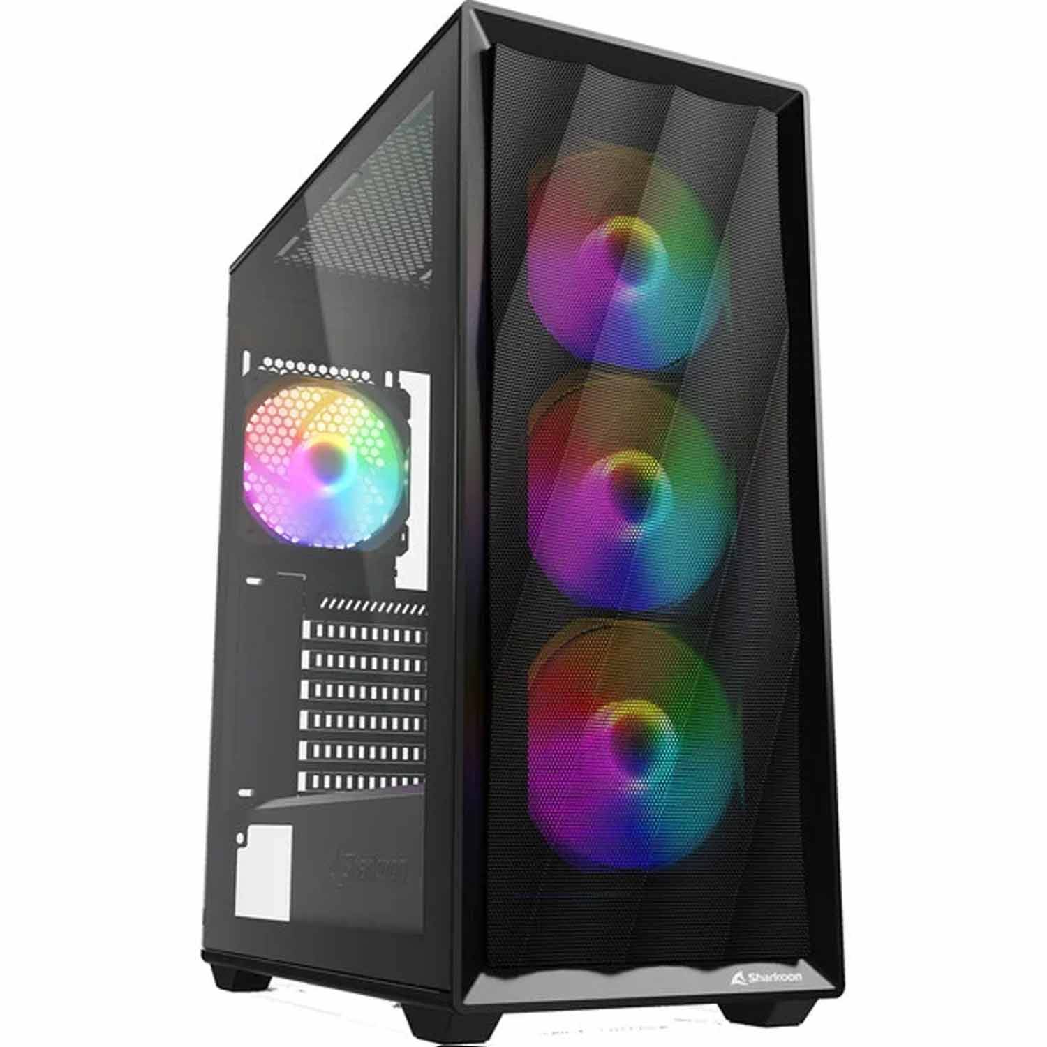 Sharkoon Gehäuse VK4 Rainbow        ATX       1xGlas schwarz