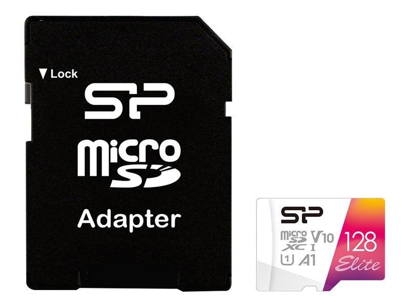 Silicon Power MicroSD Card 128GB UHS-1 Elite/CL.10 inkl.Adap