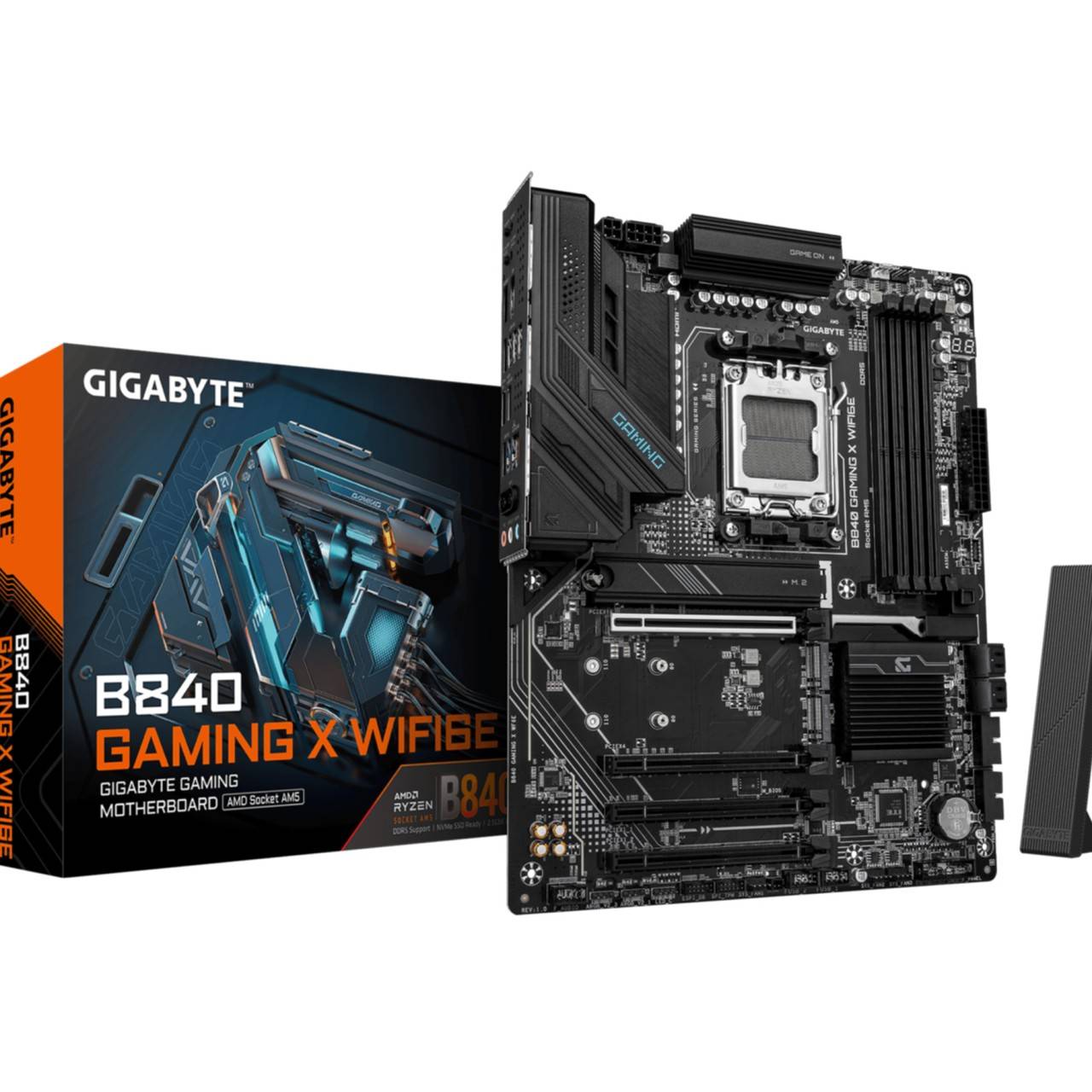 4719331876937 - GIGABYTE B840 GAMING X WIFI6E Mainboard - AMD B840 - AMD AM5 socket - DDR5 RAM - ATX