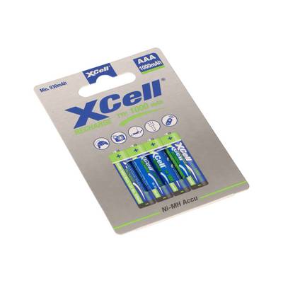 XCell Akku X1000  Ni-MH  Micro AAA 1,2V 1000mAh  4St.