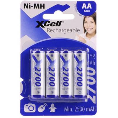 XCell Akku X2700 B4  Ni-MH  Mignon AA 1,2V 2700mAh  4St.