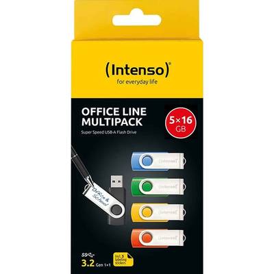 Intenso USB Stick Office Line 16GB USB 3.2 GEN 1X1 multipack
