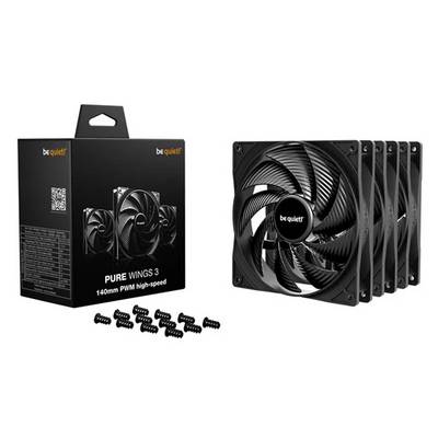 4260052193846 - PURE WINGS 3 HS 140 (3-pack) - Gehäuselüfter - 140mm - Schwarz - 30 dBA