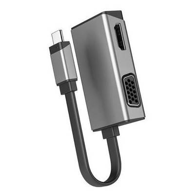 Alogic Adapter USB-C -> HDMI / VGA St/BU/BU MagForce
