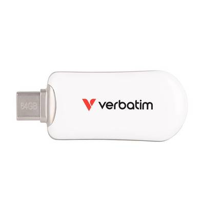 USB-Stick  64GB Verbatim 3.2 Typ C Plectra Flash Drive white
