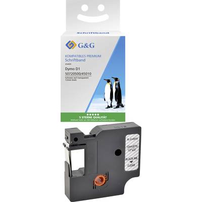 G&G Schriftband kompatibel mit DYMO D1/ S0720500/ 45010