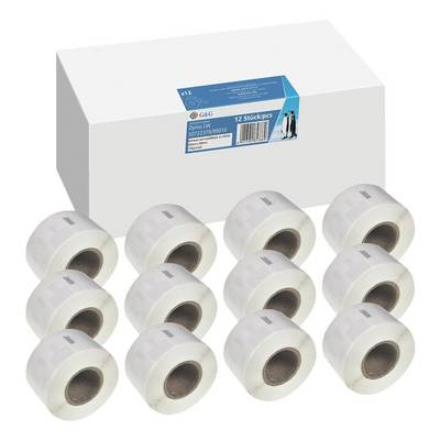 G&G Etiketten 12 x 130 Stück für DYMO 99010/ S0722370