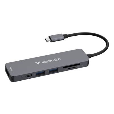USB-C Verbatim Essentials Multiport HUB 6-Port w/card reader