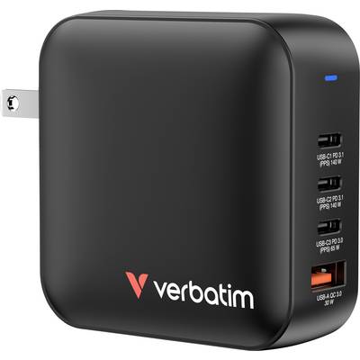 Verbatim Mini GaN Charger 4 Port 165W (EU/UK/US)