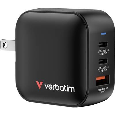 Verbatim Mini GaN Charger 3 Port  70W (EU/UK/US)