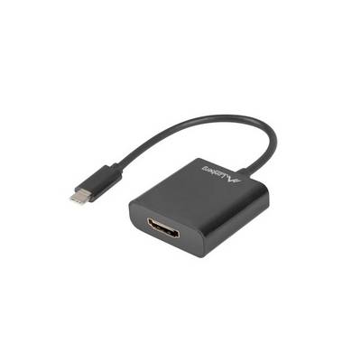 5901969418484 - LANBERG USB-C(M)31->HDMI(F) Kabel 015m schwarz