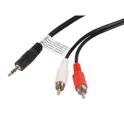 5901969414004 - LANBERG Minijack 35mm(M) 3 PIN->2x RCA(CINCH)(M) Kabel 15m