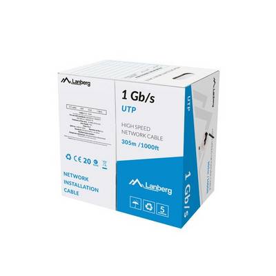 LANBERG LAN-Ethernet-Netzwerkkabel 1GB/s 305m CCA Kabel sw