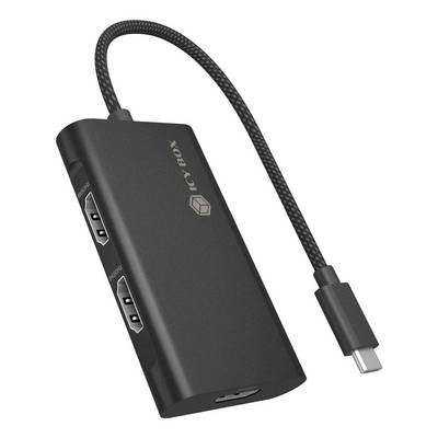 Adapter IcyBox USB Type-C 3x HDMI-Videoausgänge