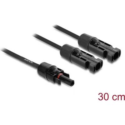 4043619892983 - DELOCK DL4 Solar Splitter Kabel 2xST > 1xBU 30cm schwarz