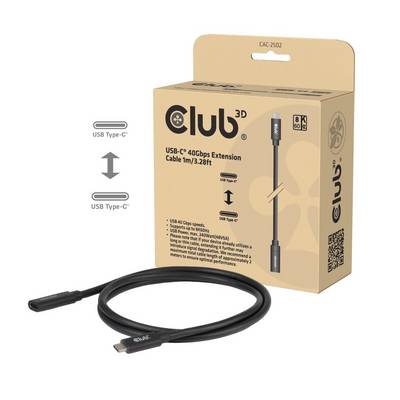 8719214473723 - Club3D Kabel   USB 4   Typ C   1m Verlängerung  40Gbps St Bu