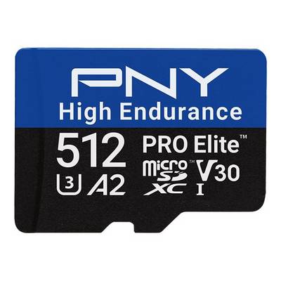 SD MicroSD XC Card 512GB PNY Pro Elite High Endurance
