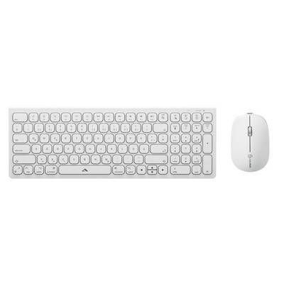 Alogic Tastatur mit Maus Wireless USB-C weiß
