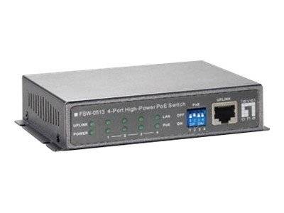 LevelOne Switch 4x FE FSW-0513 1xFE 120W 4xPoE+ - FSW-0513