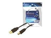 MediaRange USB Anschlusskabel A -> B St/St 1.80m sw Blister - MRCS101