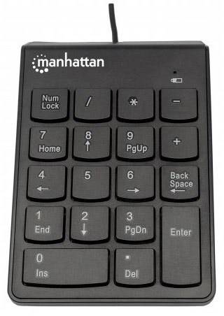 MANHATTAN Nummernblock   USB                       schwarz retail
