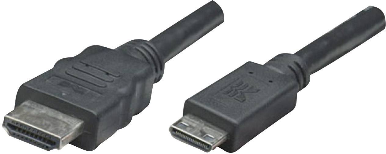 0766623304955 - HDMI to Mini HDMI Cable 4K@30Hz (High Speed) 18m Male to Male Black Ultra HD 4k x 2k 102 Gbps ARC 3D Deep Colour Fully Shielded Gold Plated Contacts Lifetime Warranty Polybag - HDMI-Kabel - 18 m