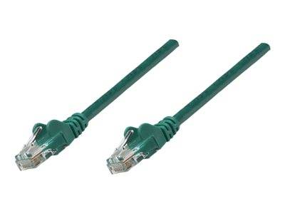 0766623325943 - INTELLINET Patchkabel RJ45 U UTP Cat5e  10m Hebelschutz grün