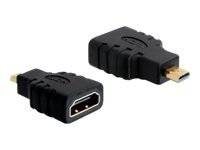 Delock 65242 HDMI Adapter [1x Micro HDMI™ - 1x HDMI-Buchse] Schwarz