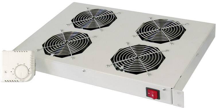 DIGITUS Einschubbelüftungseinheit 4 Lüfter grau - DN-19 FAN-4-HO