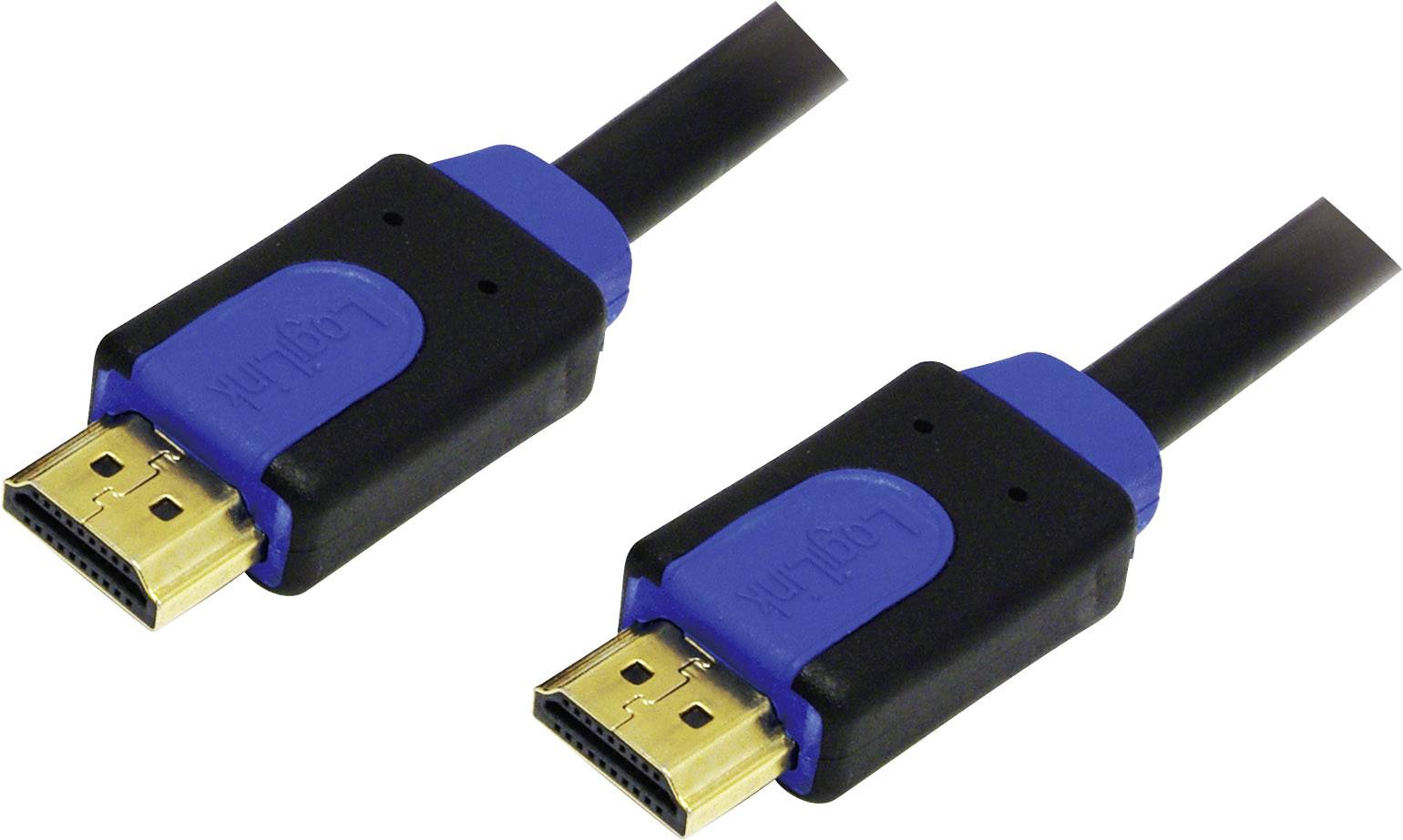 Logilink HDMI-Kabel Ethernet A -> A St/St 5.00m Gold - CHB1105
