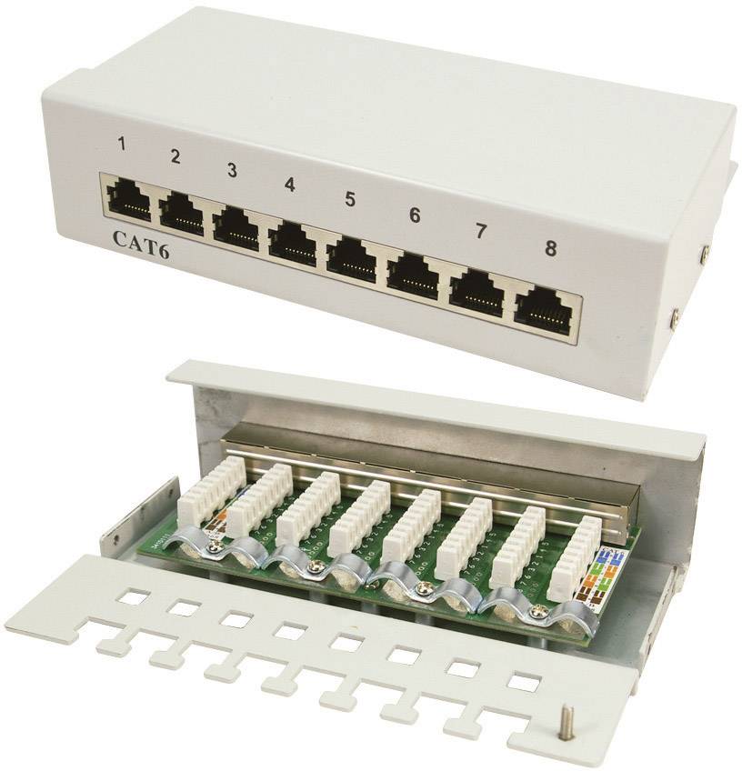 Logilink Patchpanel 8-Port RJ45 Cat6 geschirmt Logilink Patchpanel 8-Port RJ45 Cat6 geschirmt
