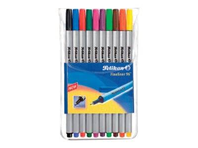 Pelikan Fineliner 96 10 Farben sortiert im Etui 0.4mm PapierBüroSchreibwar