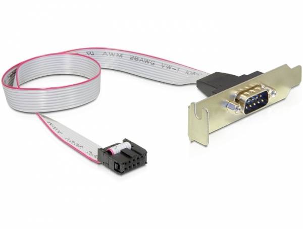 DELOCK Slotblech 1x D-Sub9 Low Profile