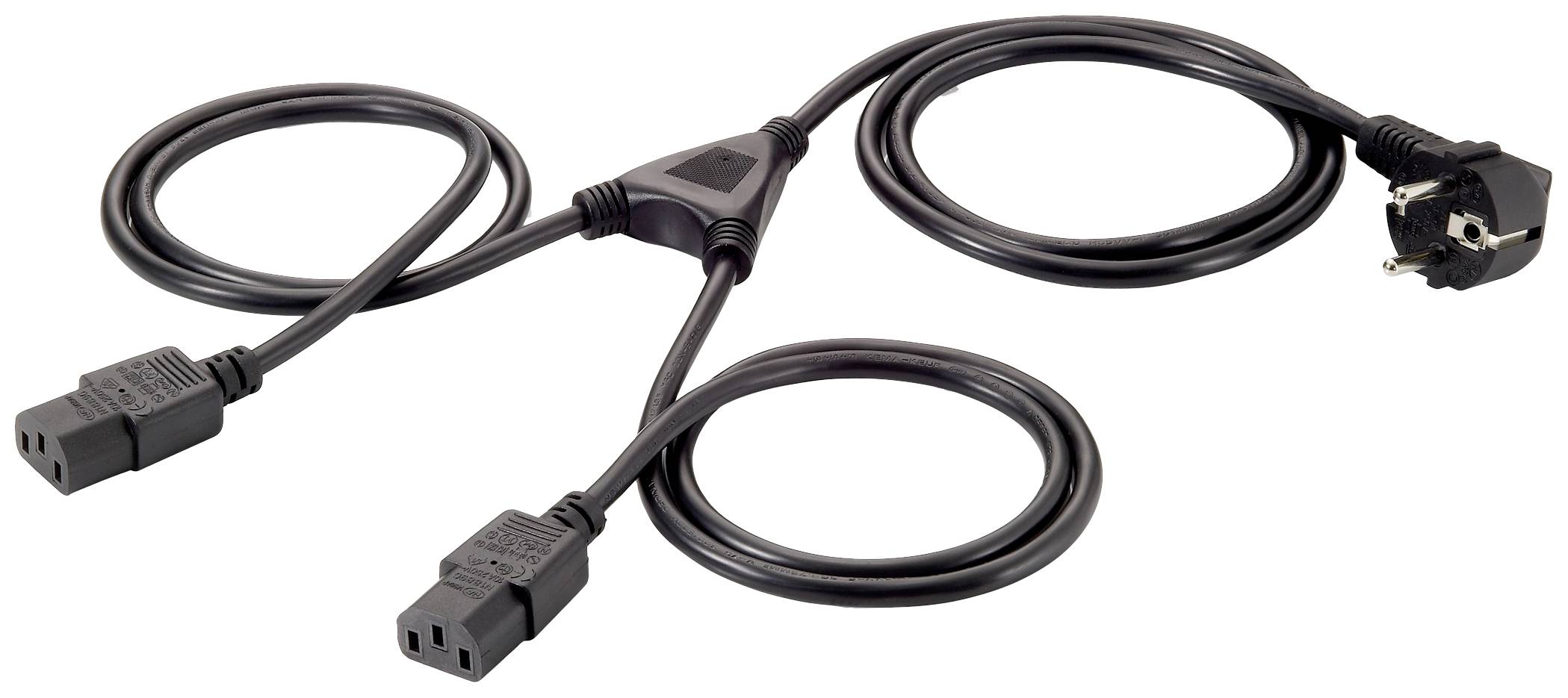 4015867520062 - DIGITAL DATA Netzanschlusskabel Kaltgeräte Y-Kabel VDE-Norm 18m schwarz 112220 4015867520062 - DIGITAL DATA Netzanschlusskabel Kaltgeräte Y-Kabel VDE-Norm 18m schwarz 112220